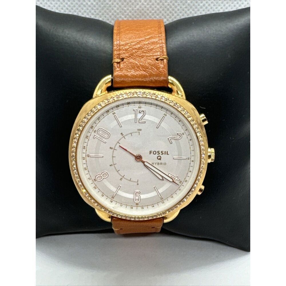 Fossil Accomplice FTW1200 Women's Leather Analog Dial Hybrid Smartwatch JNA758